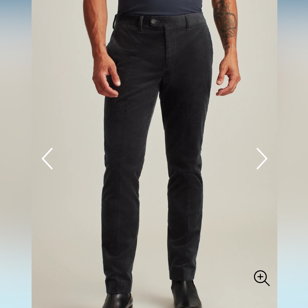 Bonobos Italian Stretch Corduroy Trouser, Men’s 34/34 Slim, Black